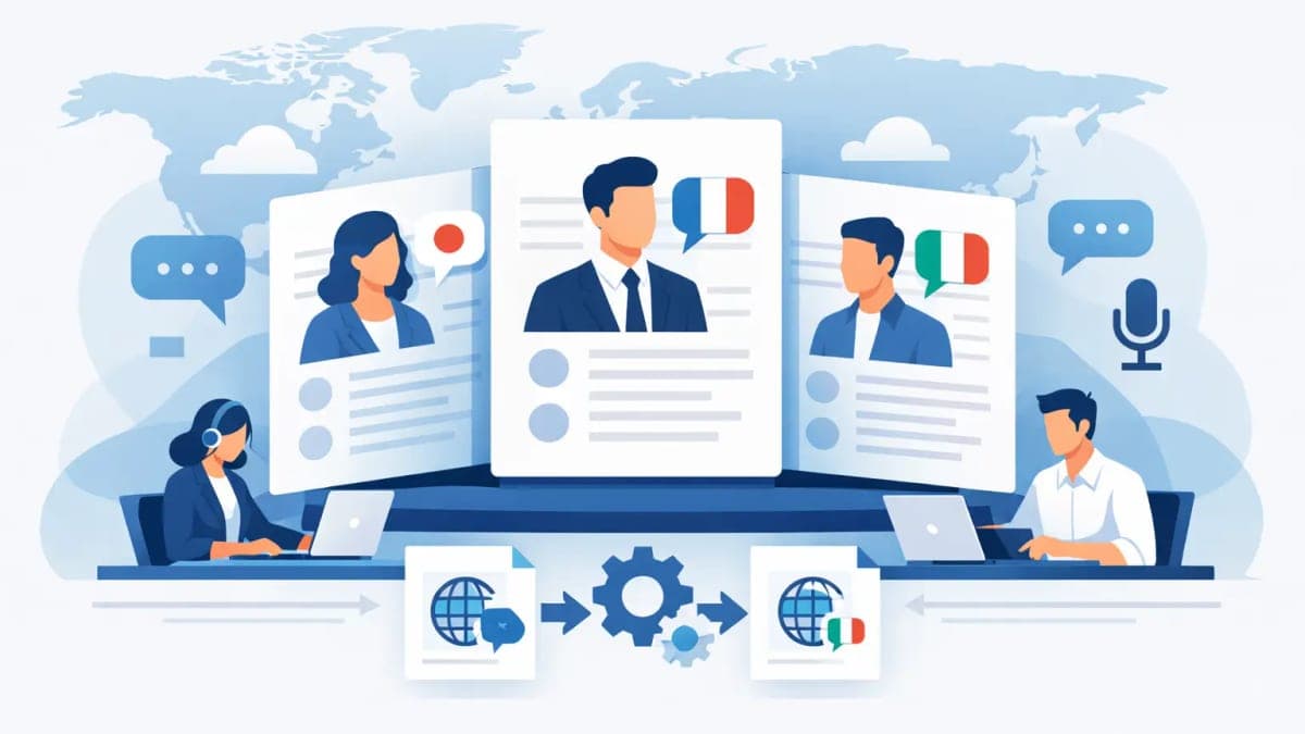 ترجمة تقارير المقابلات متعددة اللغات على نطاق واسع